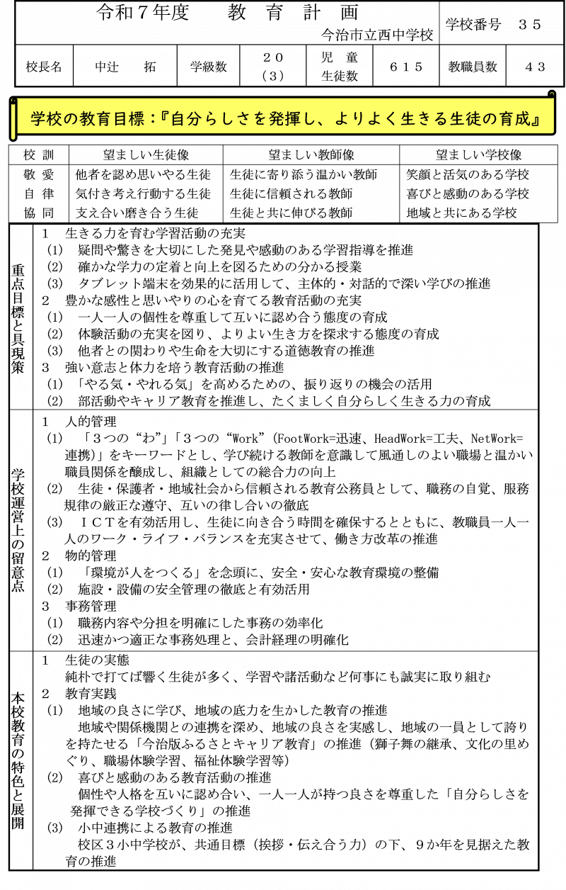 教育計画